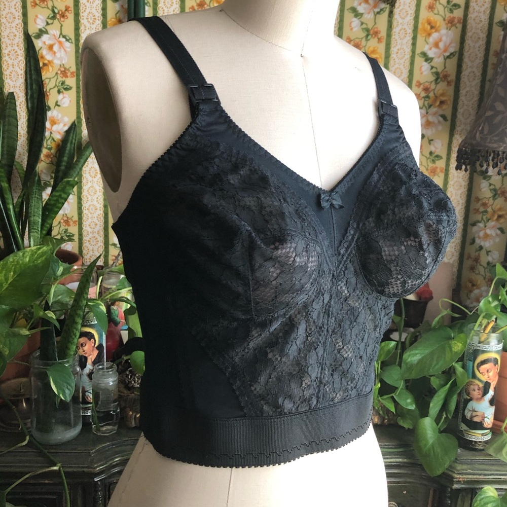 Black VTG Extra Lacy Longline Bra - Picture 11 of 11